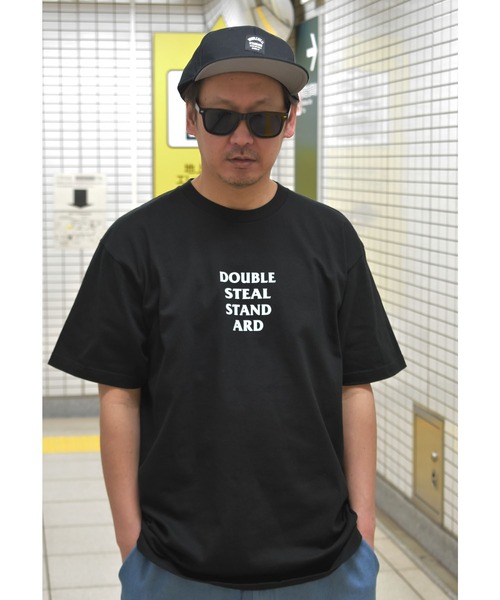 DOUBLE STEAL(ダブルスティール)の「Monotone Flower Logo Tシャツ(Tシャツ/カットソー・メンズ・ホワイト/ブラック/オリーブ/ライトベージュ・MEDIUM/LARGE/X-LARGE/XX-LARGE)」の6枚目の写真