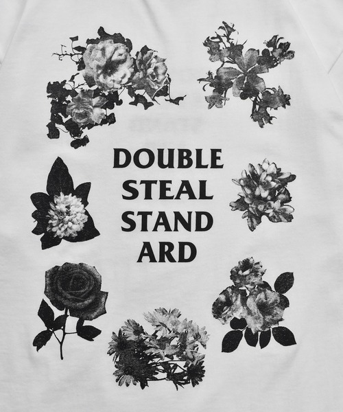 DOUBLE STEAL(ダブルスティール)の「Monotone Flower Logo Tシャツ(Tシャツ/カットソー・メンズ・ホワイト/ブラック/オリーブ/ライトベージュ・MEDIUM/LARGE/X-LARGE/XX-LARGE)」の20枚目の写真