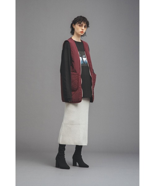 led.tokyo（レッドトウキョウ）の「【led.tokyo】ランダムリブスウィッティングスカート（スカート・レディース・レッド/ホワイト・M）」の18枚目の写真