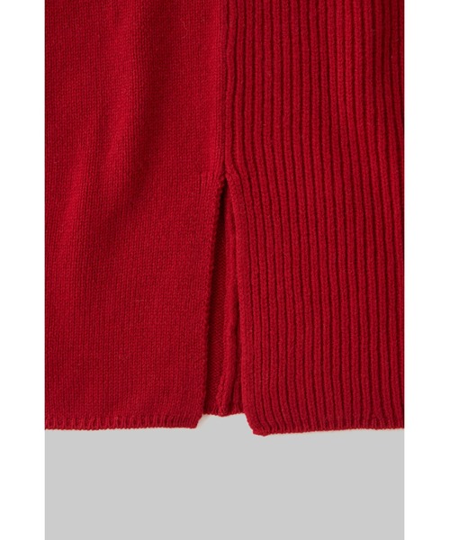 led.tokyo（レッドトウキョウ）の「【led.tokyo】ランダムリブスウィッティングスカート（スカート・レディース・レッド/ホワイト・M）」の3枚目の写真