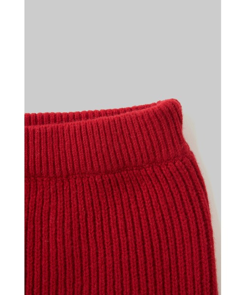 led.tokyo（レッドトウキョウ）の「【led.tokyo】ランダムリブスウィッティングスカート（スカート・レディース・レッド/ホワイト・M）」の4枚目の写真