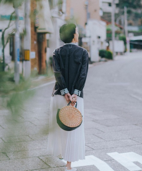 studio CLIP（スタディオクリップ）の「【はなさんコラボ】幾何学柄刺繍ブラウス（シャツ/ブラウス・レディース・グリーン/ホワイト/ブルー/スモーク・FREE）」の20枚目の写真