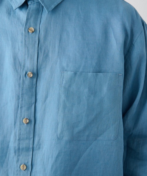 CIAOPANIC TYPY（チャオパニックティピー）の「■麻100%レギュラーカラービックシャツ（シャツ/ブラウス・メンズ・ライトグレー/ブルー/ベージュ系その他・M/L）」の17枚目の写真