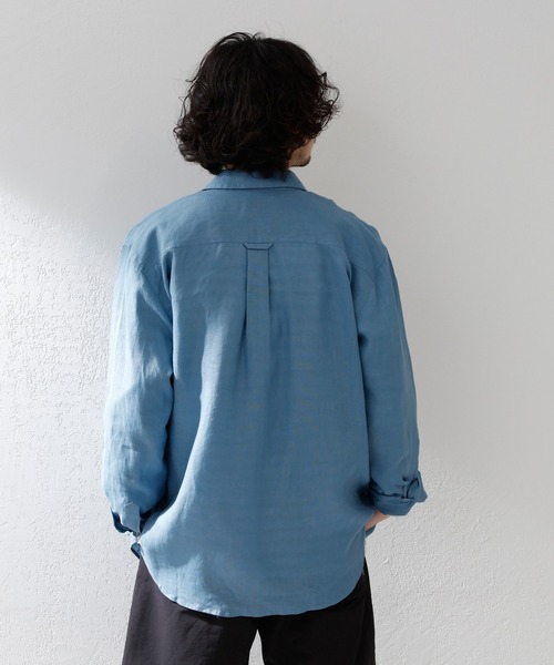 CIAOPANIC TYPY（チャオパニックティピー）の「■麻100%レギュラーカラービックシャツ（シャツ/ブラウス・メンズ・ライトグレー/ブルー/ベージュ系その他・M/L）」の16枚目の写真