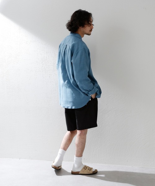 CIAOPANIC TYPY（チャオパニックティピー）の「■麻100%レギュラーカラービックシャツ（シャツ/ブラウス・メンズ・ライトグレー/ブルー/ベージュ系その他・M/L）」の10枚目の写真