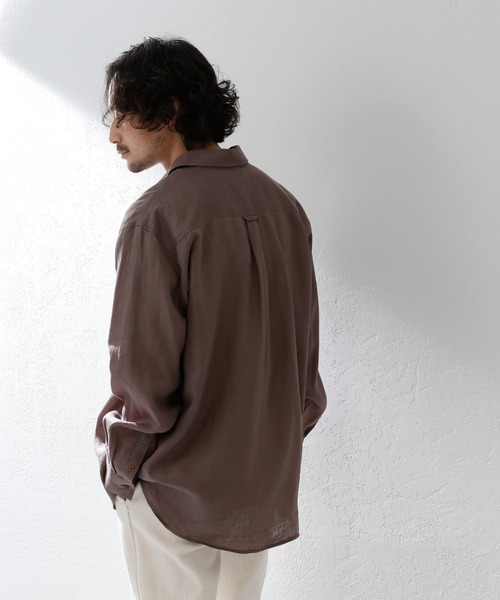 CIAOPANIC TYPY（チャオパニックティピー）の「■麻100%レギュラーカラービックシャツ（シャツ/ブラウス・メンズ・ライトグレー/ブルー/ベージュ系その他・M/L）」の9枚目の写真