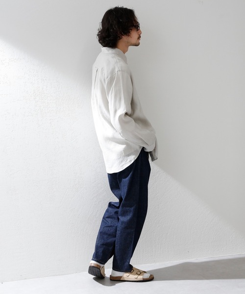 CIAOPANIC TYPY（チャオパニックティピー）の「■麻100%レギュラーカラービックシャツ（シャツ/ブラウス・メンズ・ライトグレー/ブルー/ベージュ系その他・M/L）」の18枚目の写真