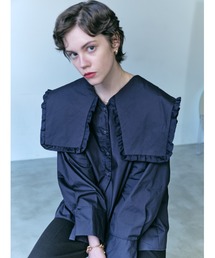 HANNE | ﾋﾞｯｸﾞｶﾗｰﾌﾘﾙﾌﾞﾗｳｽ(シャツ/ブラウス)