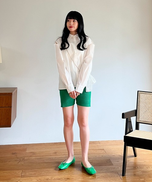 EPIMI E'PIMMY（エピミエピミー）の「ショルダー＆バックオープンシャツ（シャツ/ブラウス・レディース・オフホワイト/ピンク/ブルー・MEDIUM）」の6枚目の写真