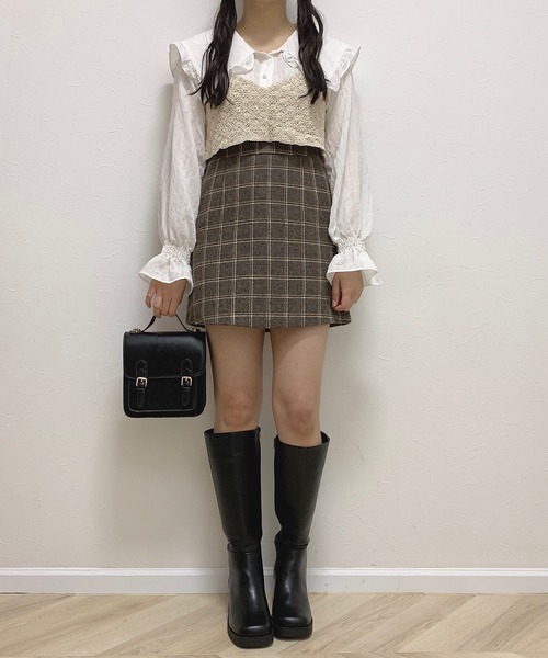 Cham.(チャム)の「マクラメビスチェ(ベスト・レディース・ベージュ・F)」の3枚目の写真