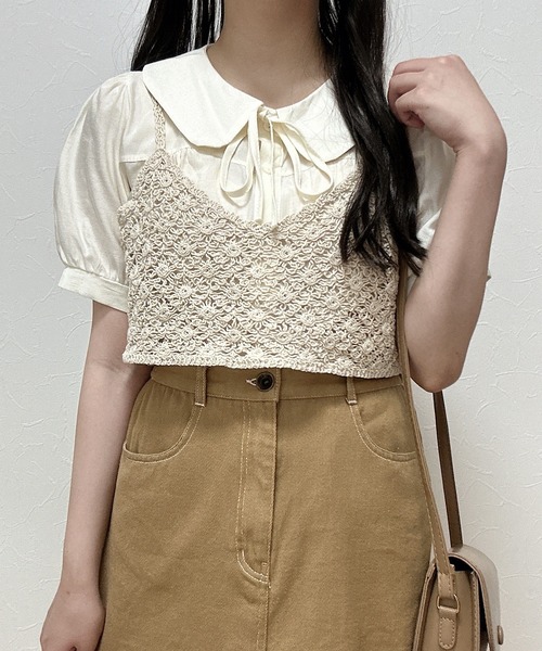 Cham.(チャム)の「マクラメビスチェ(ベスト・レディース・ベージュ・F)」の13枚目の写真