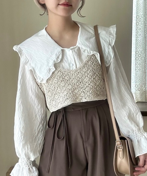 Cham.(チャム)の「マクラメビスチェ(ベスト・レディース・ベージュ・F)」の19枚目の写真