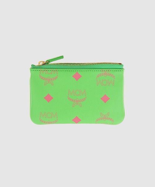 MCM（エムシーエム）の「【ノベルティ付き】キーポーチ - カラースプラッシュロゴレザー（キーケース/キーアクセサリー・レディース・ベージュ/ライトグリーン・ONE SIZE）」の2枚目の写真