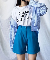 me+em select | 【 5色展開 ／選べる３サイズ 】ハイウエストカラータックショートパンツ(その他パンツ)