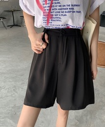 me+em select | ※※【 5色展開 ／選べる３サイズ 】ハイウエストカラータックショートパンツ(その他パンツ)