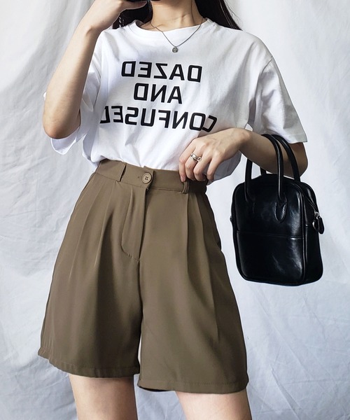 me+em select（ミームセレクト）の「※※【 5色展開 ／選べる３サイズ 】ハイウエストカラータックショートパンツ（その他パンツ・レディース・ホワイト/ブラック/ブルー/グリーン/モカ・SMALL/MEDIUM/LARGE）」の7枚目の写真