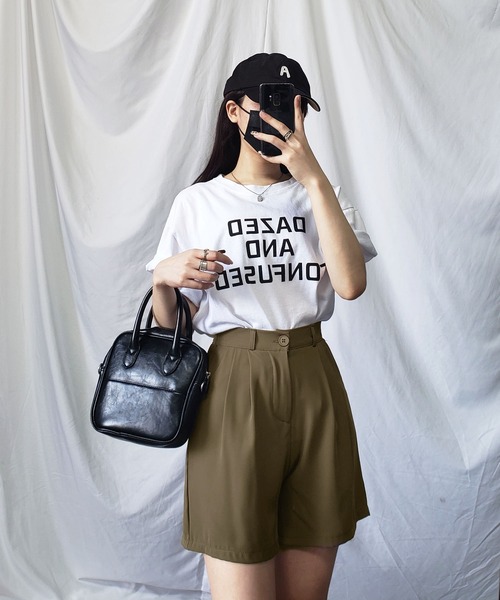 me+em select（ミームセレクト）の「※※【 5色展開 ／選べる３サイズ 】ハイウエストカラータックショートパンツ（その他パンツ・レディース・ホワイト/ブラック/ブルー/グリーン/モカ・SMALL/MEDIUM/LARGE）」の11枚目の写真