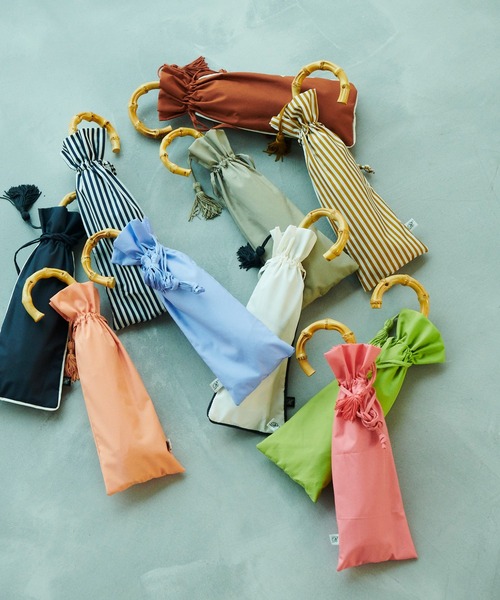 【晴雨兼用】バンブーハンドルコンパクトアンブレラ折りたたみ傘