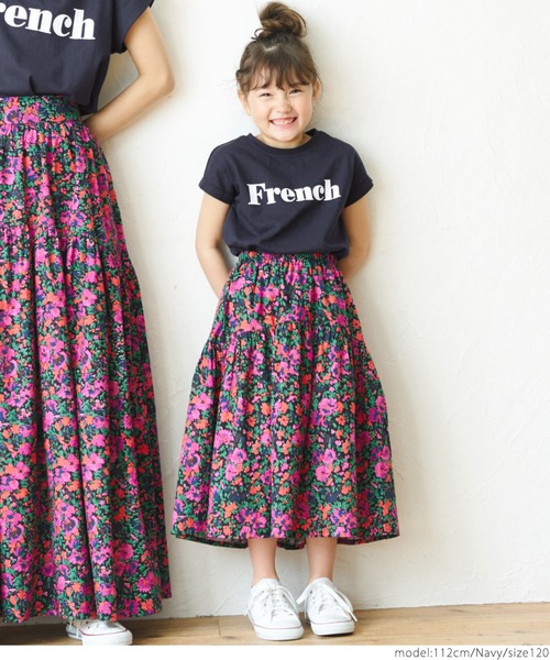 coca(coca)(コカ)の「キッズ 親子お揃いFRENCHロゴノースリーブ(タンクトップ・キッズ・ネイビー/ホワイト・100/110/120/130)」の5枚目の写真