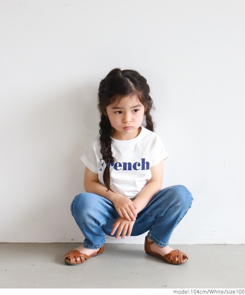coca(coca)(コカ)の「キッズ 親子お揃いFRENCHロゴノースリーブ(タンクトップ・キッズ・ネイビー/ホワイト・100/110/120/130)」の13枚目の写真