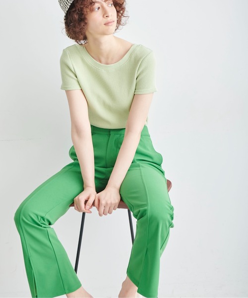 FREE'S MART（フリーズマート）の「◆ワッフルバックオープンカットソー（Tシャツ/カットソー・レディース・ブラック/ピンク/ホワイト/グリーン・FREE）」の7枚目の写真