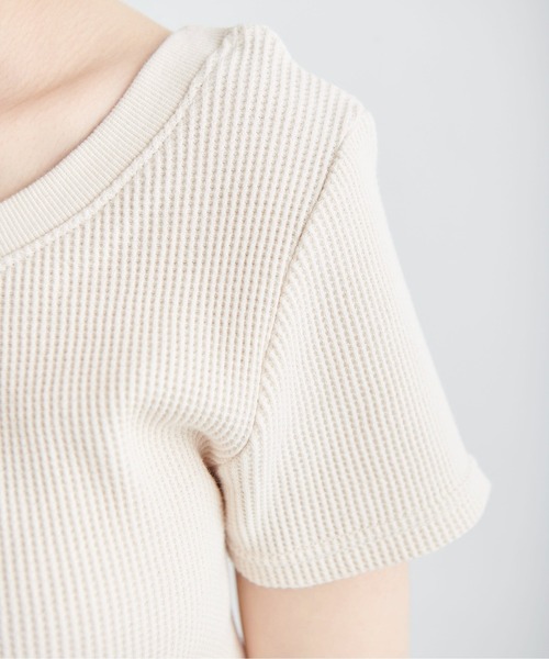 FREE'S MART（フリーズマート）の「◆ワッフルバックオープンカットソー（Tシャツ/カットソー・レディース・ブラック/ピンク/ホワイト/グリーン・FREE）」の13枚目の写真