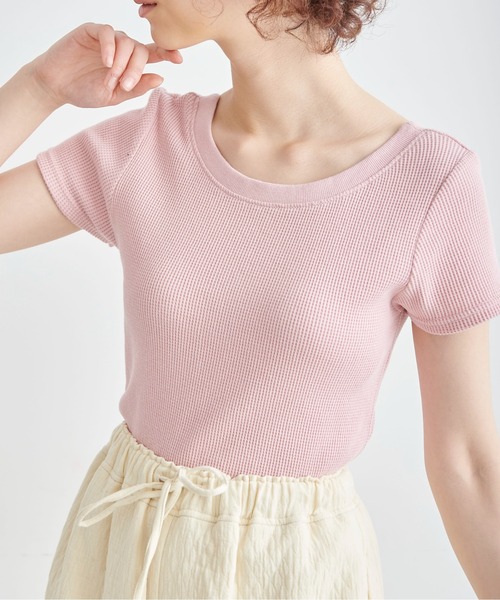 FREE'S MART（フリーズマート）の「◆ワッフルバックオープンカットソー（Tシャツ/カットソー・レディース・ブラック/ピンク/ホワイト/グリーン・FREE）」の17枚目の写真