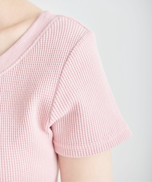 FREE'S MART（フリーズマート）の「◆ワッフルバックオープンカットソー（Tシャツ/カットソー・レディース・ブラック/ピンク/ホワイト/グリーン・FREE）」の20枚目の写真