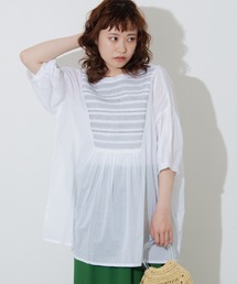 カラーシャーリング2wayブラウス