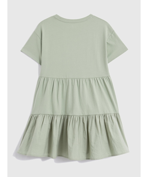 GAP(ギャップ)の「ソフトジャージー ティアードワンピース (キッズ)(ワンピース・キッズ・ネイビー/オフホワイト/グリーン・S/M/L/XL/XXL)」の4枚目の写真