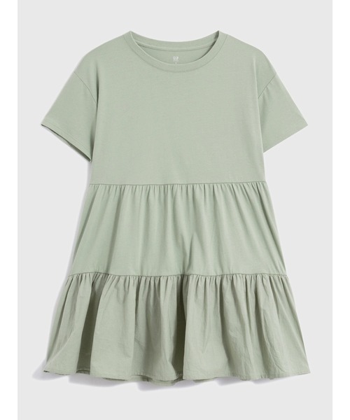 GAP(ギャップ)の「ソフトジャージー ティアードワンピース (キッズ)(ワンピース・キッズ・ネイビー/オフホワイト/グリーン・S/M/L/XL/XXL)」の8枚目の写真