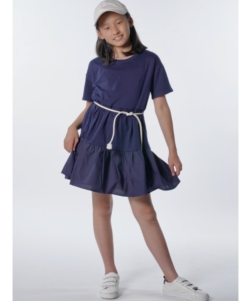 GAP(ギャップ)の「ソフトジャージー ティアードワンピース (キッズ)(ワンピース・キッズ・ネイビー/オフホワイト/グリーン・S/M/L/XL/XXL)」の9枚目の写真