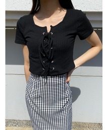 WC | レースアップTシャツ(Tシャツ/カットソー)