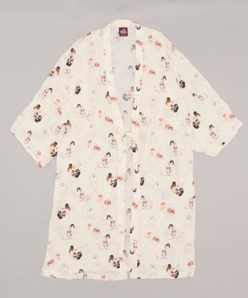 カヤ（カヤ）の「【カヤ】浮世絵メンズUV羽織（カーディガン/ボレロ・メンズ・グレー/レッド/ネイビー/ダークネイビー/ブラック/ベージュ/ブルー/ホワイト/ダークベージュ/ダークグレー・FREE）」の11枚目の写真