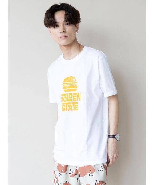 CRAFT STANDARD BOUTIQUE(クラフトスタンダードブティック)の「【別注】LA LIGHT MEAL「GOLDEN STATE」 *(Tシャツ/カットソー・メンズ・ホワイト/イエロー・M/LL/L)」の5枚目の写真