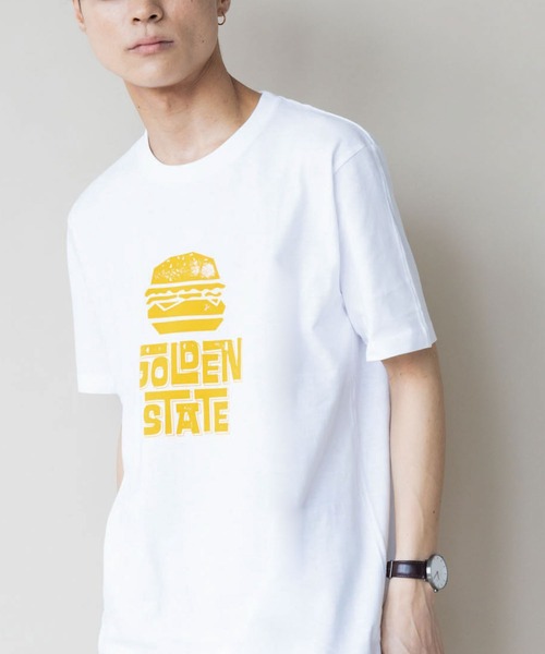 CRAFT STANDARD BOUTIQUE(クラフトスタンダードブティック)の「【別注】LA LIGHT MEAL「GOLDEN STATE」 *(Tシャツ/カットソー・メンズ・ホワイト/イエロー・M/LL/L)」の2枚目の写真