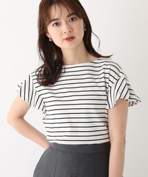 index | 50/-SUPIMAコットンフリルスリーブトップス【WEB限定カラー・サイズ】(Tシャツ/カットソー)