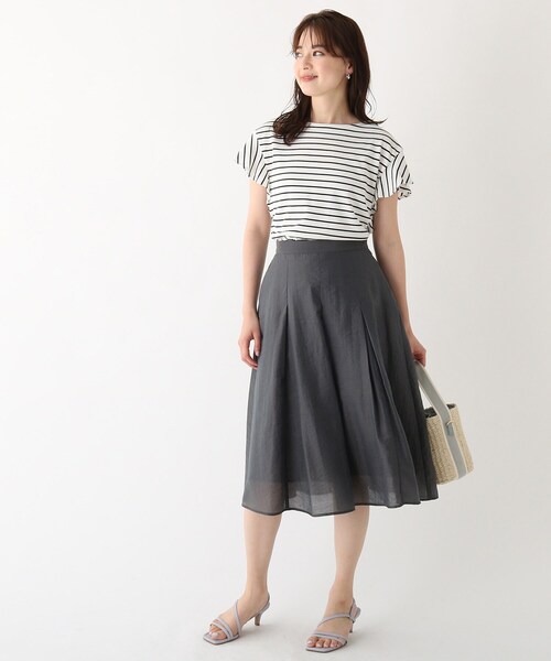 index（インデックス）の「◆50/-SUPIMAコットンフリルスリーブトップス【WEB限定カラー・サイズ】（Tシャツ/カットソー・レディース・ブラック/ホワイト系その他3/ブルー/ライトグレー系7・38/40/36/42）」の16枚目の写真