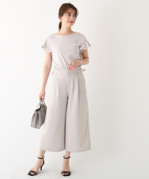 index（インデックス）の「◆50/-SUPIMAコットンフリルスリーブトップス【WEB限定カラー・サイズ】（Tシャツ/カットソー・レディース・ブラック/ホワイト系その他3/ブルー/ライトグレー系7・38/40/36/42）」の18枚目の写真