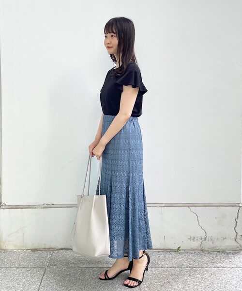 index（インデックス）の「◆50/-SUPIMAコットンフリルスリーブトップス【WEB限定カラー・サイズ】（Tシャツ/カットソー・レディース・ブラック/ホワイト系その他3/ブルー/ライトグレー系7・38/40/36/42）」の20枚目の写真