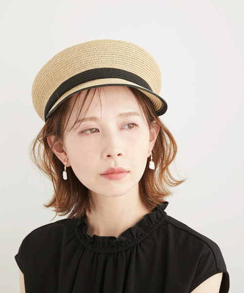 ROPE' PICNIC(ロペピクニック)の「ウォッシャブルコンビカラーブレードキャスケット(キャスケット・レディース・ブラック/ベージュ・FREE)」の20枚目の写真