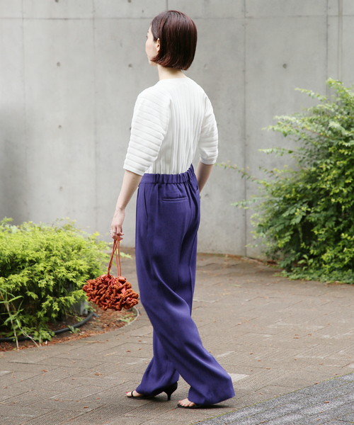 woolサキソニーセンタープレスパンツ VERMEIL par iena 38 tweed センタープレスパンツ（その他パンツ）｜VERMEIL par iena