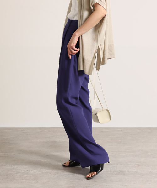 セール】サテンワイドパンツ（スラックス）｜VERMEIL par iena