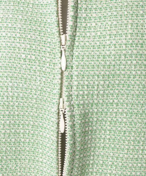To b. by agnes b.(トゥービーバイアニエスベー)の「WM64 VESTE ツイードジャケットワンピース(ワンピース・レディース・グリーン系その他・38/36)」の8枚目の写真