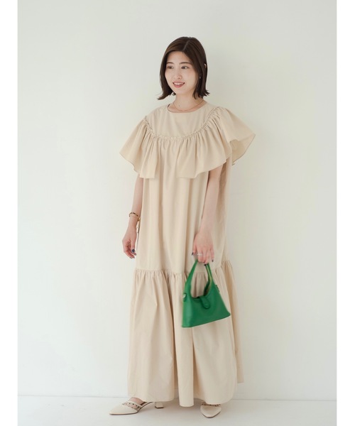 JUMELLE(ジュメロ)の「フリルボリュームワンピース(ワンピース・レディース・ベージュ・FREE)」の18枚目の写真