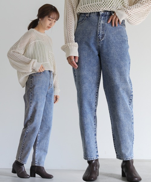 select MOCA(セレクトモカ)の「カーブシルエットデニムパンツ(デニムパンツ・レディース・ブラック/オフホワイト/ブルー・SMALL/MEDIUM)」の3枚目の写真