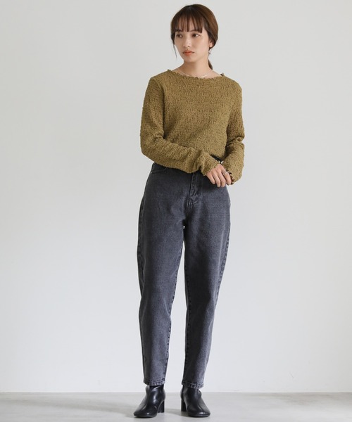 select MOCA(セレクトモカ)の「カーブシルエットデニムパンツ(デニムパンツ・レディース・ブラック/オフホワイト/ブルー・SMALL/MEDIUM)」の14枚目の写真