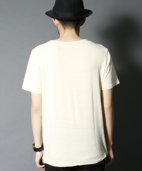 AMERICAN RAG CIE（アメリカンラグシー）の「AMERICAN RAG CIE シルク100%Ｔシャツ「NYC」（Tシャツ/カットソー・メンズ・ホワイト×グリーン/ホワイト×レッド/ピンク・2/1/3）」の13枚目の写真