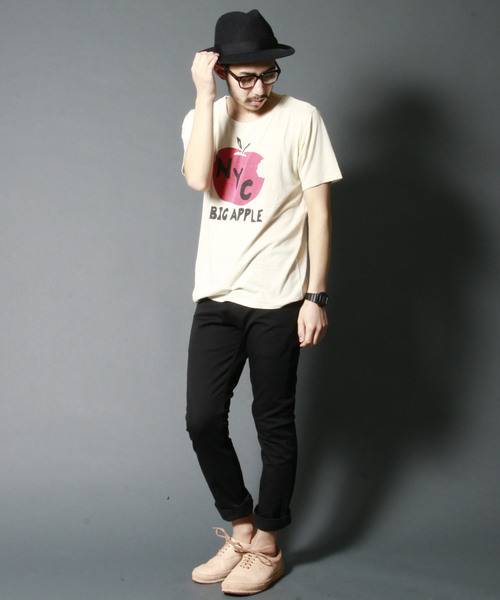 AMERICAN RAG CIE（アメリカンラグシー）の「AMERICAN RAG CIE シルク100%Ｔシャツ「NYC」（Tシャツ/カットソー・メンズ・ホワイト×グリーン/ホワイト×レッド/ピンク・2/1/3）」の10枚目の写真