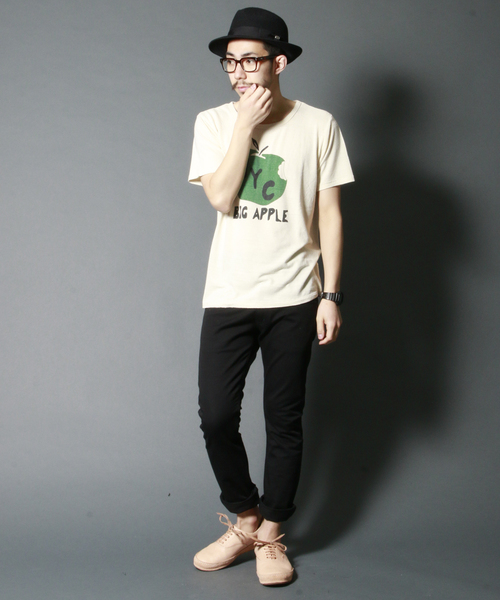 AMERICAN RAG CIE（アメリカンラグシー）の「AMERICAN RAG CIE シルク100%Ｔシャツ「NYC」（Tシャツ/カットソー・メンズ・ホワイト×グリーン/ホワイト×レッド/ピンク・2/1/3）」の11枚目の写真